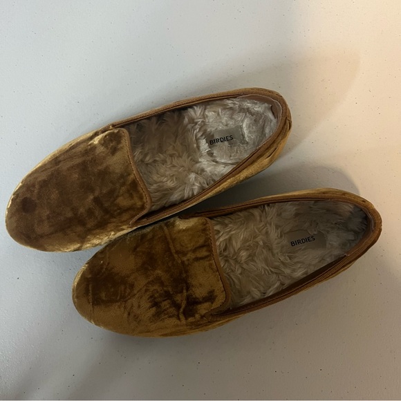 Birdies Velvet Slip On flats Women’s Loafers Orange / gold colour Size 5 - Picture 3 of 12